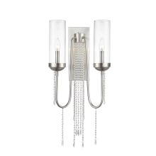 Siena 2 Light Wall Sconce with Clear Glass Shade