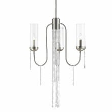 Siena 3 Light Chandelier with Clear Glass Shade