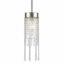 Siena 1 Light Pendant or Semi-Flush Ceiling Fixture with Clear Glass Shade