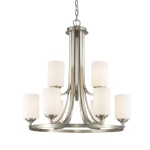 Bordeaux 9 Light Chandelier with Matte Opal Glass Shade