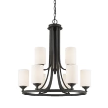 Bordeaux 9 Light Chandelier with Matte Opal Glass Shade