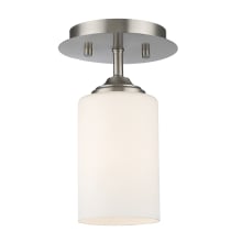 Bordeaux 1 Light Flush Mount Ceiling Fixture with Matte Opal Glass Shade