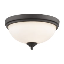 Bordeaux 2 Light Flush Mount Ceiling Fixture with Matte Opal Glass Shade