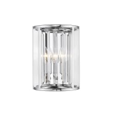 Monarch 2 Light 12" Tall Beveled Crystal Wall Sconce