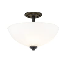 Ashton 3 Light 16" Wide Semi-Flush Bowl Ceiling Fixture