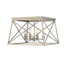 Trestle 4 Light 18" Wide Semi-Flush Ceiling Fixture