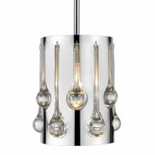 Oberon Single Light 6-1/2" Wide Crystal Droplet Pendant