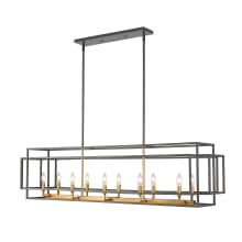 Titania 10 Light 13" Wide Taper Candle Linear Chandelier