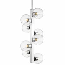 Marquee 8 Light 30" Tall Clear Glass Orb Pendant