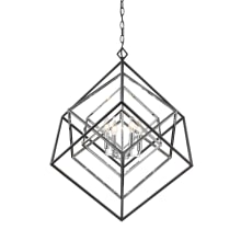Euclid 4 Light 30" Wide Nested Cube Chandelier