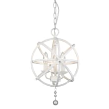 Tull 3 Light 12" Wide Chandelier with Crystal Accent