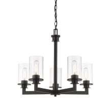Savannah 5 Light 24" Wide Chandelier with Clear Glass Shades