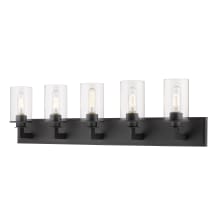 Savannah 5 Light 39" Wide Vanity Light with Clear Glass Shades