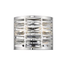Cronise 2 Light 8" Tall Circular Bathroom Sconce with Crystal Accents