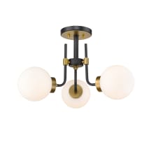 Parsons 3 Light 22" Wide Semi-Flush Ceiling Fixture