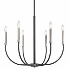 Haylie 6 Light 26" Wide Taper Candle Chandelier