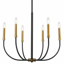 Haylie 6 Light 26" Wide Taper Candle Chandelier