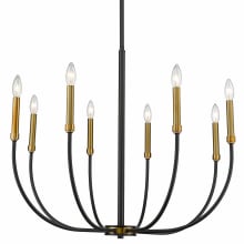 Haylie 8 Light 33" Wide Taper Candle Chandelier