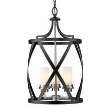 Malcalester 3 Light 14" Wide Pillar Candle Chandelier