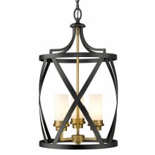 Malcalester 3 Light 14" Wide Pillar Candle Chandelier