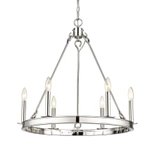 Barclay 6 Light 25" Wide Candle Style Chandelier