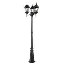 Wakefield 3 Light Outdoor Post Light with Clear Beveled Shade