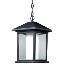 Mesa 1 Light Outdoor Pendant with Clear Beveled and Matte Opal Shade