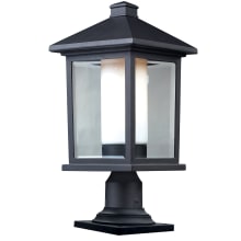 Mesa 1 Light Outdoor Pier Mount Light with Clear Beveled and Matte Opal Shade