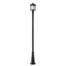 Mesa 1 Light Outdoor Post Light with Clear Beveled and Matte Opal Shade