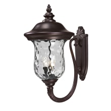 Armstrong 24" Tall 3 Light Wall Sconce with Clear Water Glass