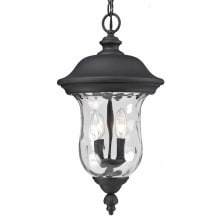 Armstrong 19" Tall 2 Light Outdoor Pendant with Clear Water Glass Shade