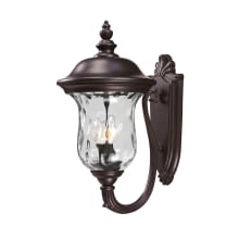 Armstrong 19" Tall 2 Light Wall Sconce with Clear Water Glass