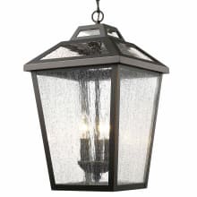 Bayland 19" Tall 3 Light Outdoor Lantern Pendant with Clear Seedy Glass