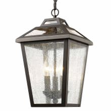 Bayland 16" Tall 3 Light Outdoor Lantern Pendant with Clear Seedy Glass