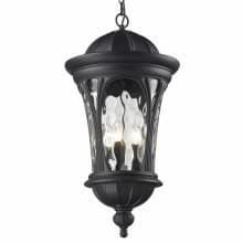 Doma 28" Tall 5 Light Outdoor Pendant with Water Glass Shade