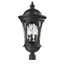 Doma 28" Tall 5 Light Outdoor Post Light with Water Glass Shade