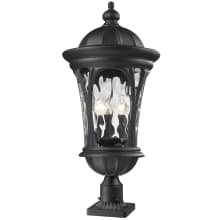 Doma 30" Tall 5 Light Outdoor Pier Mount Light with Water Glass Shade