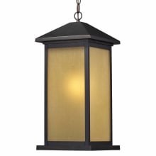 Vienna 1 Light Outdoor Pendant with Tinted Seedy Shade