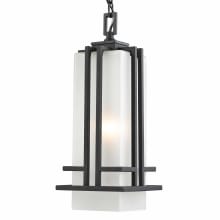 Abbey 17" Tall 1 Light Outdoor Pendant with Matte Opal Shade