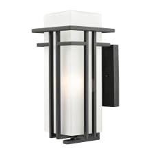 Abbey 15" Tall 1 Light Wall Sconce with Matte Opal Glass