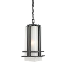 Abbey 18" Tall 1 Light Outdoor Pendant with Matte Opal Shade