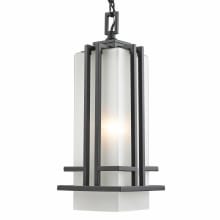 Abbey 17" Tall 1 Light Outdoor Pendant with Matte Opal Shade