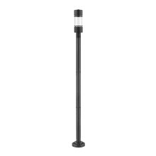Luminata 95" Tall Integrated LED Outdoor Single Head Post Light with Clear Shade