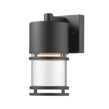 Luminata 8" Tall LED Cylinder Wall Sconce with Clear Glass - 2700K