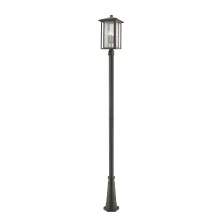 Aspen 3 Light 118" Tall Outdoor Single Head Post Light with Post Included