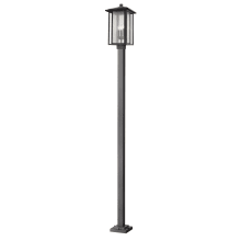 Aspen 3 Light 117" Tall Outdoor Single Head Post Light with Post Included