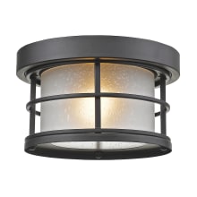 Exterior Additions Single Light 10" Wide Outdoor Flush Mount Drum Ceiling Fixture