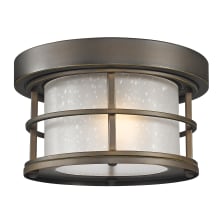 Exterior Additions Single Light 10" Wide Outdoor Flush Mount Drum Ceiling Fixture