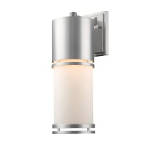 Luminata 18" Tall LED Cylinder Wall Sconce with Matte Opal Glass - 2700K