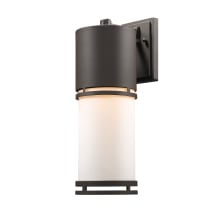 Luminata 18" Tall LED Cylinder Wall Sconce with Matte Opal Glass - 2700K